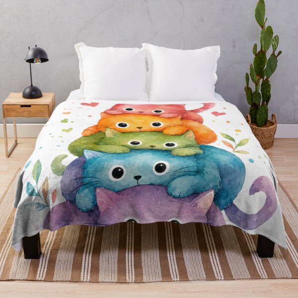 Item preview, Pride Cat Mom, Rainbow Cat Stack Watercolor Design designed and sold by Pattranit56.