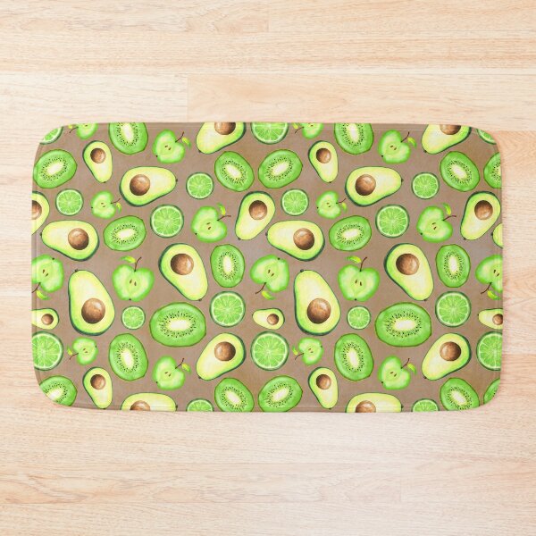 Item preview, Green Fruits on Brown Watercolor designed and sold by lisanganart.
