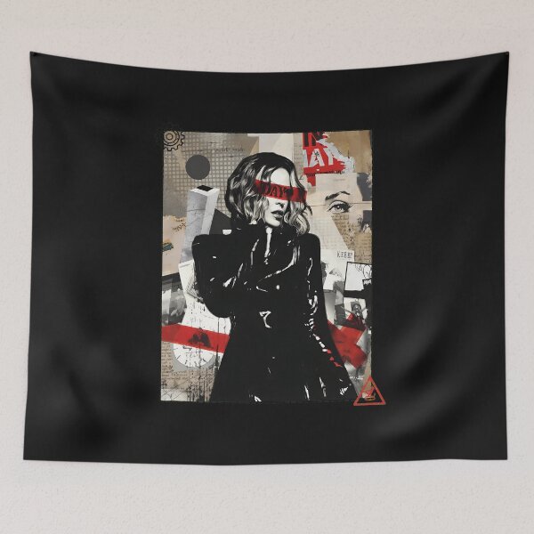 Item preview, Red Bar Censored Collage Art Figure designed and sold by ActuallyVen.