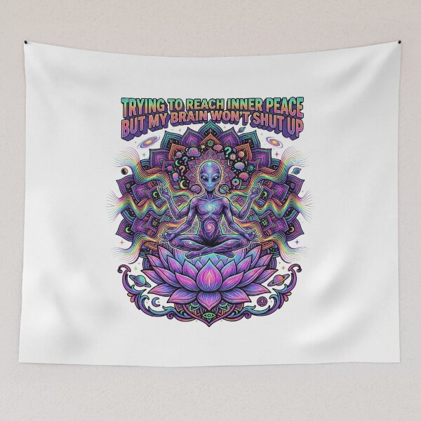 Item preview, Emotional Support Alien – Cosmic Mental Health Companion designed and sold by Pride_Prints.