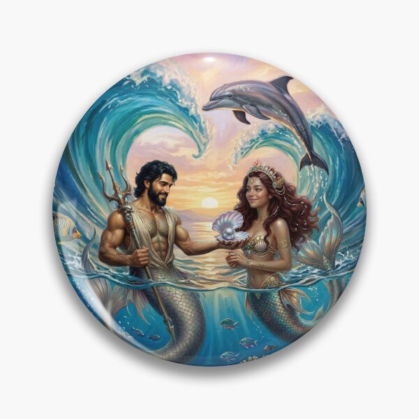 Item preview, Poseidon Amphitrite Delphinus Greek Mythology designed and sold by Eclectic Monkey.