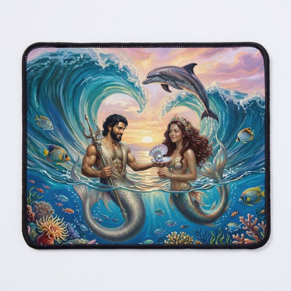 Item preview, Poseidon Amphitrite Delphinus Greek Mythology designed and sold by Eclectic Monkey.