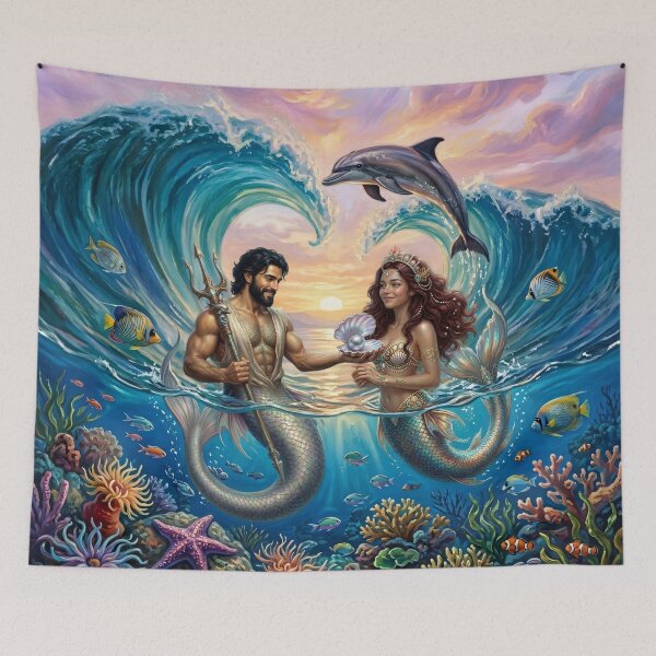Item preview, Poseidon Amphitrite Delphinus Greek Mythology designed and sold by Eclectic Monkey.