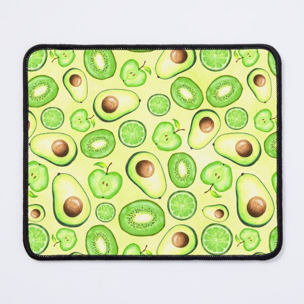 Item preview, Green Fruits on Yellow Watercolor designed and sold by lisanganart.