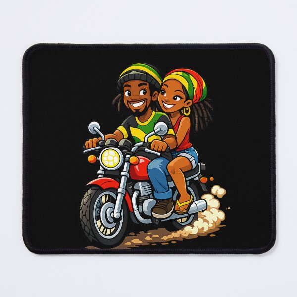 Item preview, Rasta Couple Motorcycle Ride - Reggae Vibe Cruise designed and sold by digitalbob60.