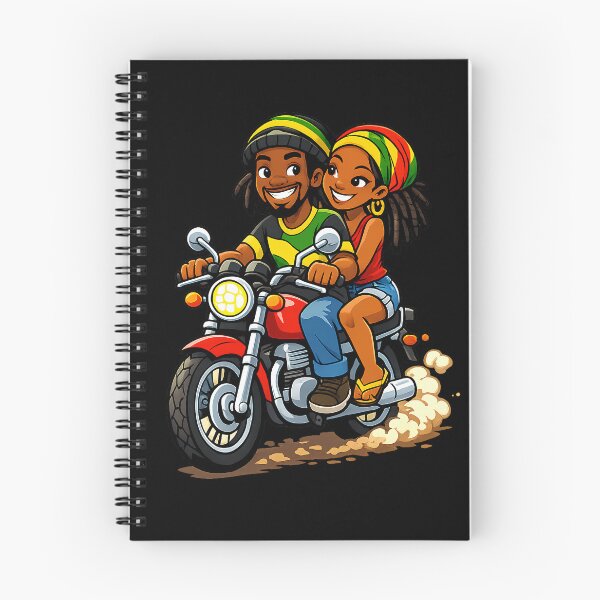 Item preview, Rasta Couple Motorcycle Ride - Reggae Vibe Cruise designed and sold by digitalbob60.