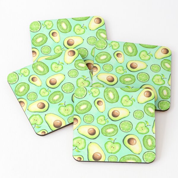Item preview, Green Fruits on Green Watercolor designed and sold by lisanganart.