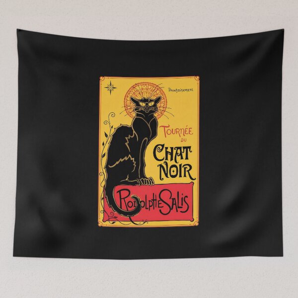 Item preview, Vintage Black Cat Cabaret Poster Art designed and sold by ActuallyVen.