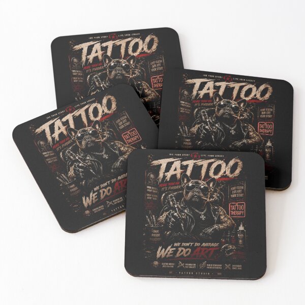 Item preview, Tattoo Artist Bulldog Vintage Ink Studio Street Culture Poster designed and sold by Modaozushi216.