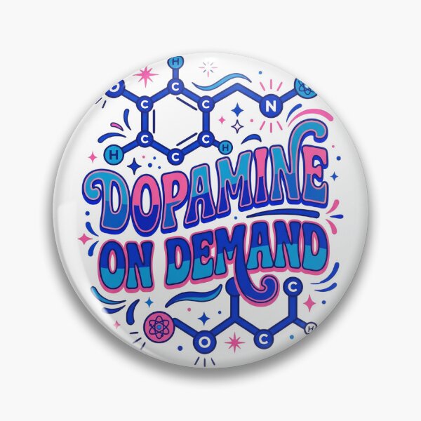 Item preview, Retro Dopamine On Demand Chemistry Art designed and sold by MEDICOFFEE.