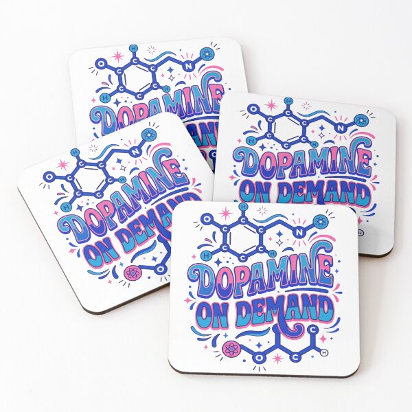 Item preview, Retro Dopamine On Demand Chemistry Art designed and sold by MEDICOFFEE.
