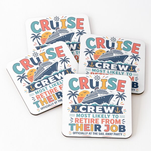 Item preview, Most Likely to Retire From Their Job at the Sail Away Party – Funny Cruise Retirement Matching Cruise Squad  designed and sold by Winarrts.