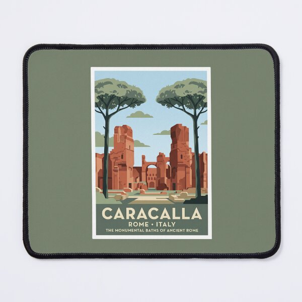 Item preview, Rome Italy Vintage Travel Poster Baths Of Caracalla designed and sold by RetroRewind Studio.
