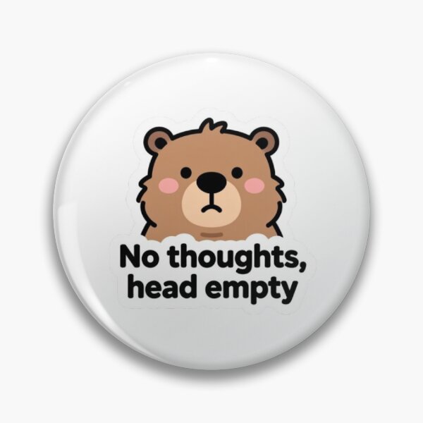 Item preview, No Thoughts Head Empty Cute Capybara Meme Sticker designed and sold by Artiste-Shoppe.