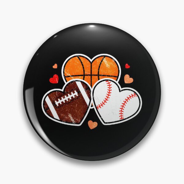 Item preview, Heart Sports Valentine Basketball Football Soccer designed and sold by allistermariam.