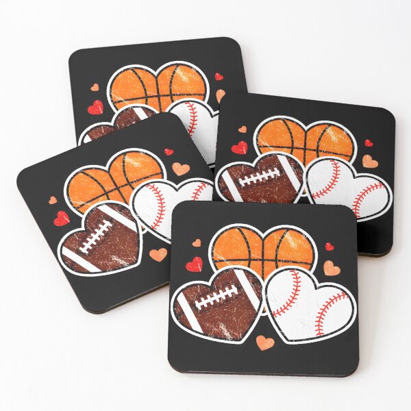 Item preview, Heart Sports Valentine Basketball Football Soccer designed and sold by allistermariam.