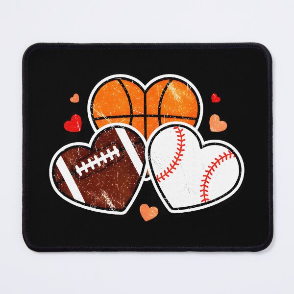 Item preview, Heart Sports Valentine Basketball Football Soccer designed and sold by allistermariam.