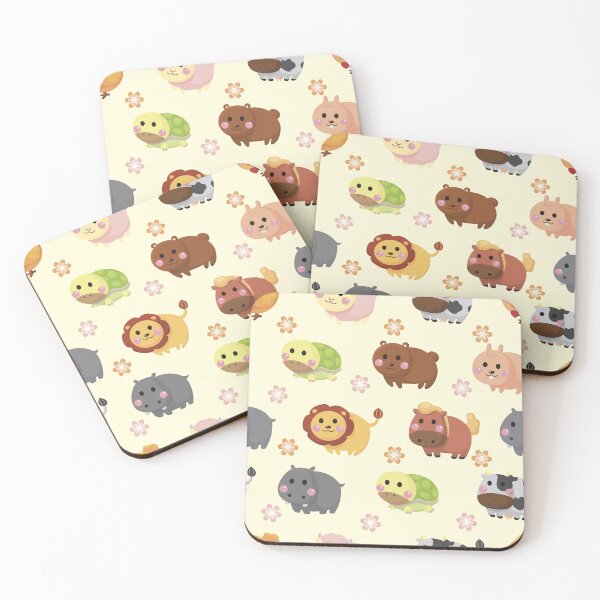Item preview, Cute Farm Animals Pattern | Kawaii Woodland & Farm Animal Seamless Design designed and sold by RJACreative.