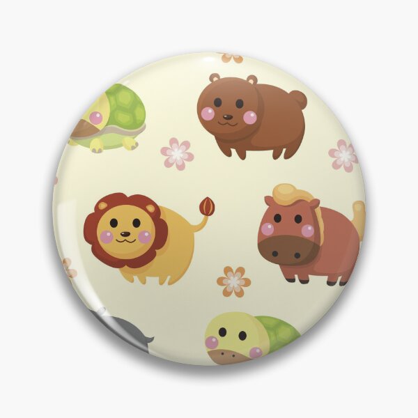 Artikelvorschau, Niedliches Bauernhoftier-Muster | Nahtloses Kawaii-Design mit Wald- und Bauernhoftieren entworfen und verkauft von RJACreative.