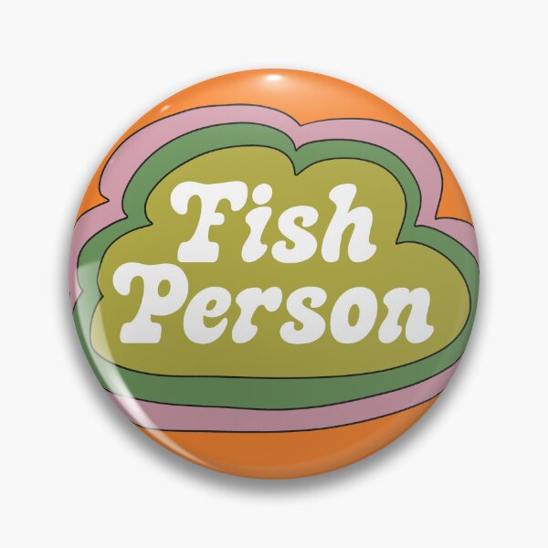 Item preview, Fish Person (Green on Orange) designed and sold by yellowflowerhut.
