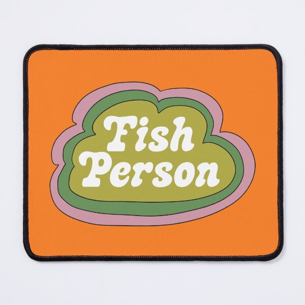 Item preview, Fish Person (Green on Orange) designed and sold by yellowflowerhut.