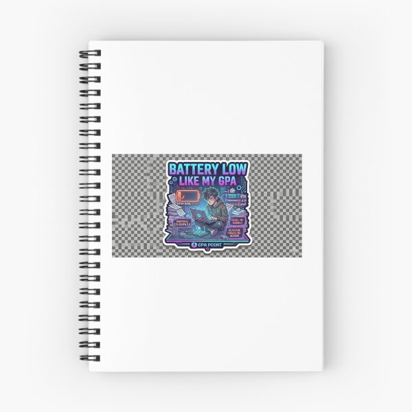 Item preview, Battery Low Like My GPA | Funny Student Sticker designed and sold by BrahmiArts.