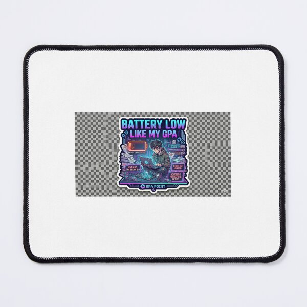 Item preview, Battery Low Like My GPA | Funny Student Sticker designed and sold by BrahmiArts.