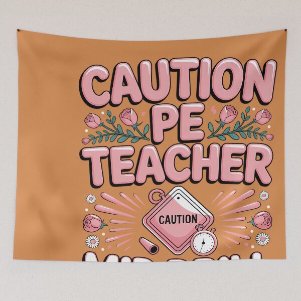 Item preview, Caution PE Teacher Mid Drill Pullover Hoodie designed and sold by JulianBrant.