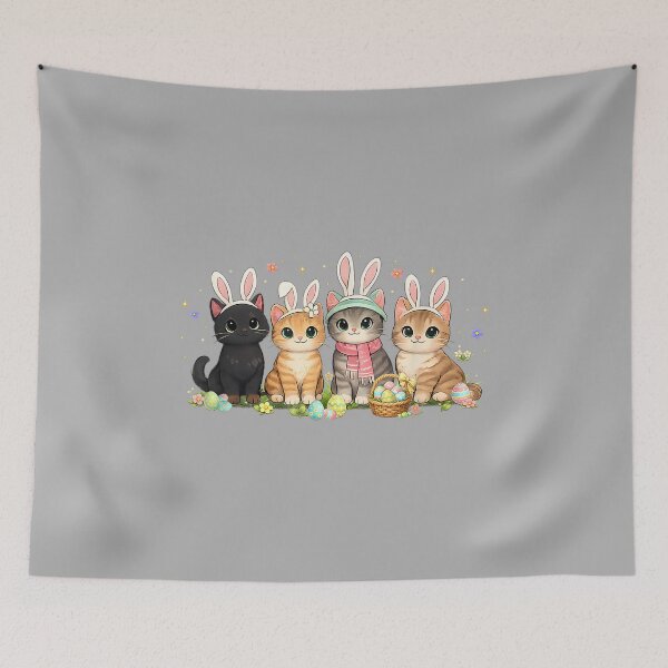 Item preview, Funny Easter Cats Ears Bunny Eggs Spring Women Men Kids designed and sold by ArleneRowe.