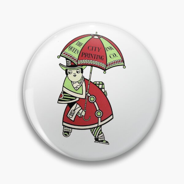 Item preview, Vintage Queen City Ink Advertisement - Red & Green designed and sold by thelivingrp.