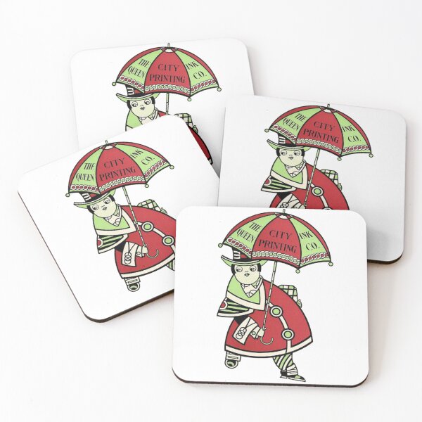 Item preview, Vintage Queen City Ink Advertisement - Red & Green designed and sold by thelivingrp.