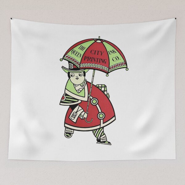 Item preview, Vintage Queen City Ink Advertisement - Red & Green designed and sold by thelivingrp.