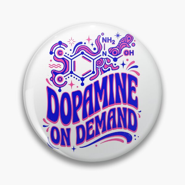Item preview, Y2K Neon Science: Groovy Dopamine Neurotransmitter Design designed and sold by MEDICOFFEE.
