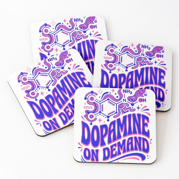 Item preview, Y2K Neon Science: Groovy Dopamine Neurotransmitter Design designed and sold by MEDICOFFEE.