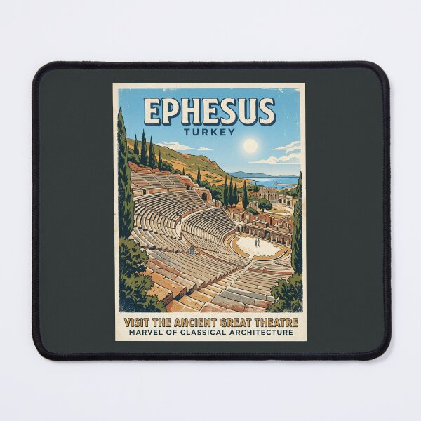 Item preview, Ephesus Vintage Travel Poster Ancient Great Theater designed and sold by RetroRewind Studio.
