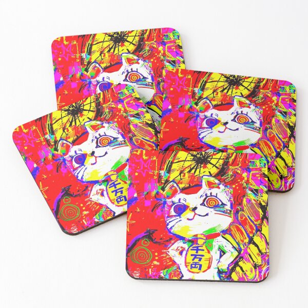 Item preview, Neon Lucky Cat Chaos designed and sold by JackyMirenden.