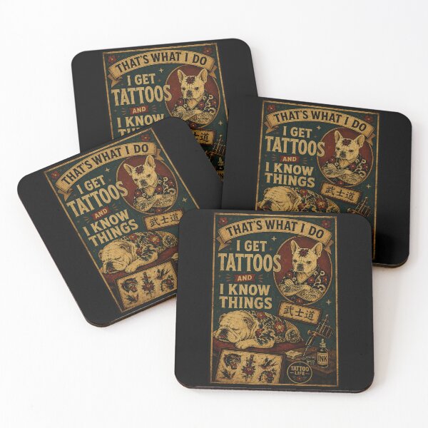 Item preview, Tattooed Bulldog Artist Vintage Tattoo Culture Humor Illustration designed and sold by eliramaison.