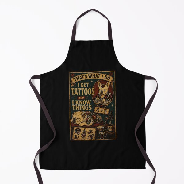 Item preview, Tattooed Bulldog Artist Vintage Tattoo Culture Humor Illustration designed and sold by eliramaison.