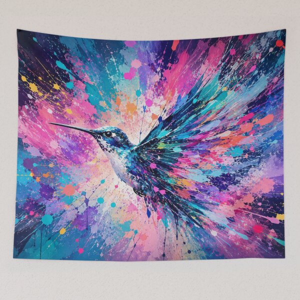 Item preview, Exploding Hummingbird Vibrant Color Burst designed and sold by scicilysimonee.