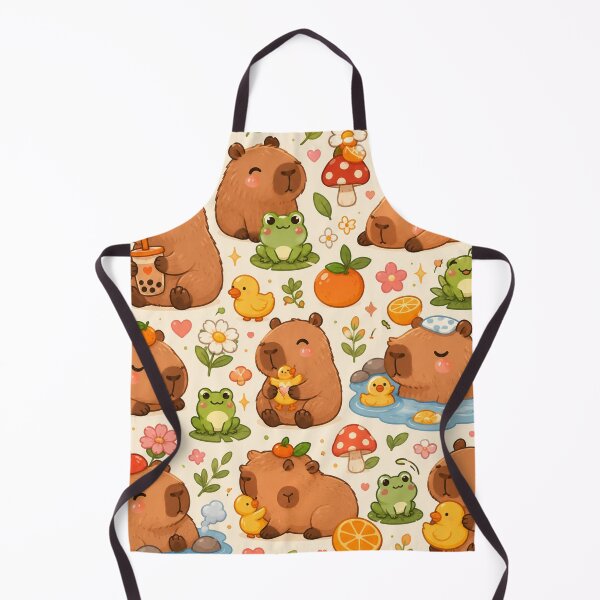 Item preview, Cute Capybara & Orange Pattern | Kawaii Capybara Hot Spring Seamless Design designed and sold by RJACreative.