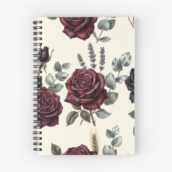 Item preview, Dark Gothic Floral Pattern - Black Rose Burgundy Dark Academia Aesthetic designed and sold by CMBHDesigns.