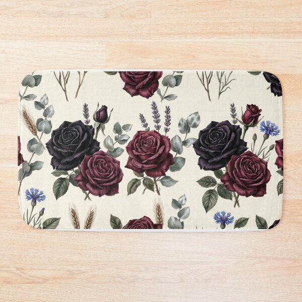 Item preview, Dark Gothic Floral Pattern - Black Rose Burgundy Dark Academia Aesthetic designed and sold by CMBHDesigns.