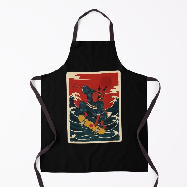 Item preview, Skateboarding Oni Riding Ocean Waves Japanese Folk designed and sold by JordynLadukeg65.