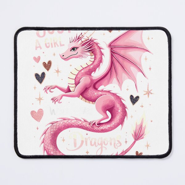 Item preview, Just a Girl Who Loves Dragons Pink Dragon Design T-Shirt designed and sold by SavsMerch.