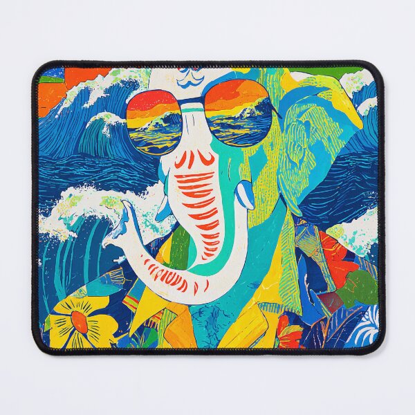 Item preview, Ganesha Ocean Vision Great Waves Psychedelic Pop Art designed and sold by PANNARUK THAILAND.