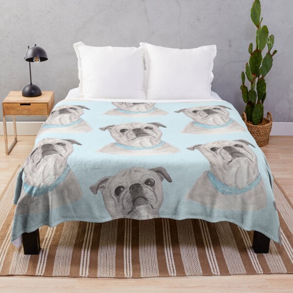 Item preview, Watercolor portrait of a pug designed and sold by San-shine-arts.