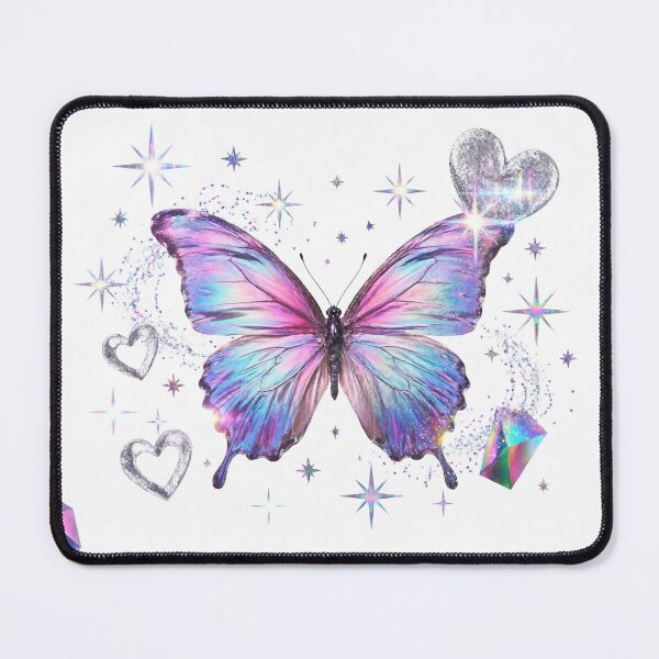 Item preview, Y2K Holographic Butterfly Pattern - Iridescent Pink Purple Aesthetic designed and sold by CMBHDesigns.