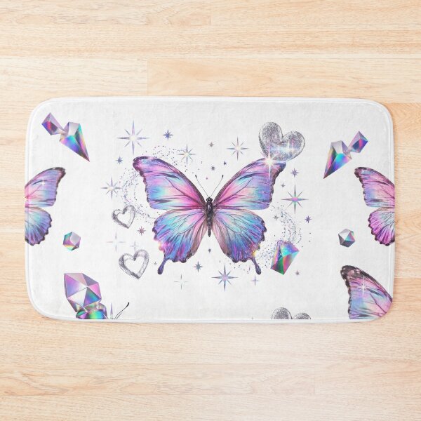 Item preview, Y2K Holographic Butterfly Pattern - Iridescent Pink Purple Aesthetic designed and sold by CMBHDesigns.