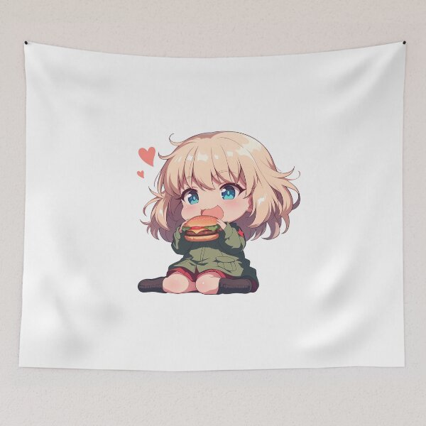 Item preview, Katyusha Girls und Panzer Chibi Burger Heart Eyes Energy designed and sold by earlobejerk.