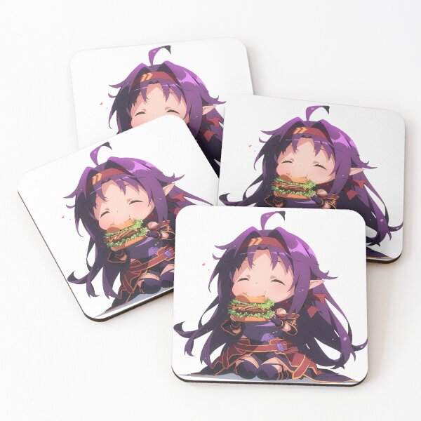 Item preview, Yuuki Sword Art Online Chibi Kawaii Burger Anime Girl Joyful Vibrant Spirit designed and sold by earlobejerk.
